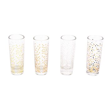 PACK 4 VERRES A SHOT PARTY DOTS HF 2