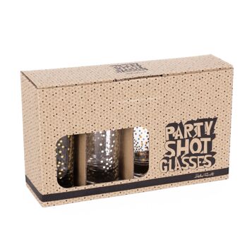 PACK 4 VERRES A SHOT PARTY DOTS HF 4