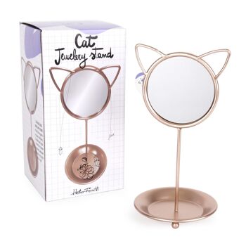 PLATEAU A BIJOUX AVEC MIROIR CHAT HF 2