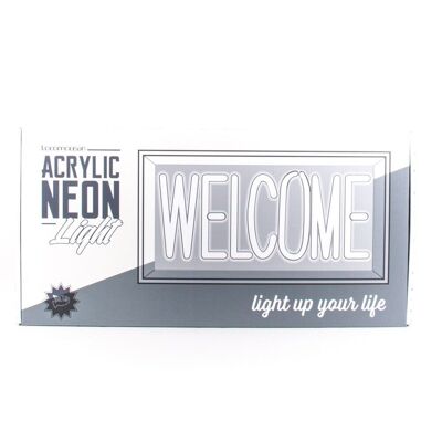 Acrylic neon box welcome lcm