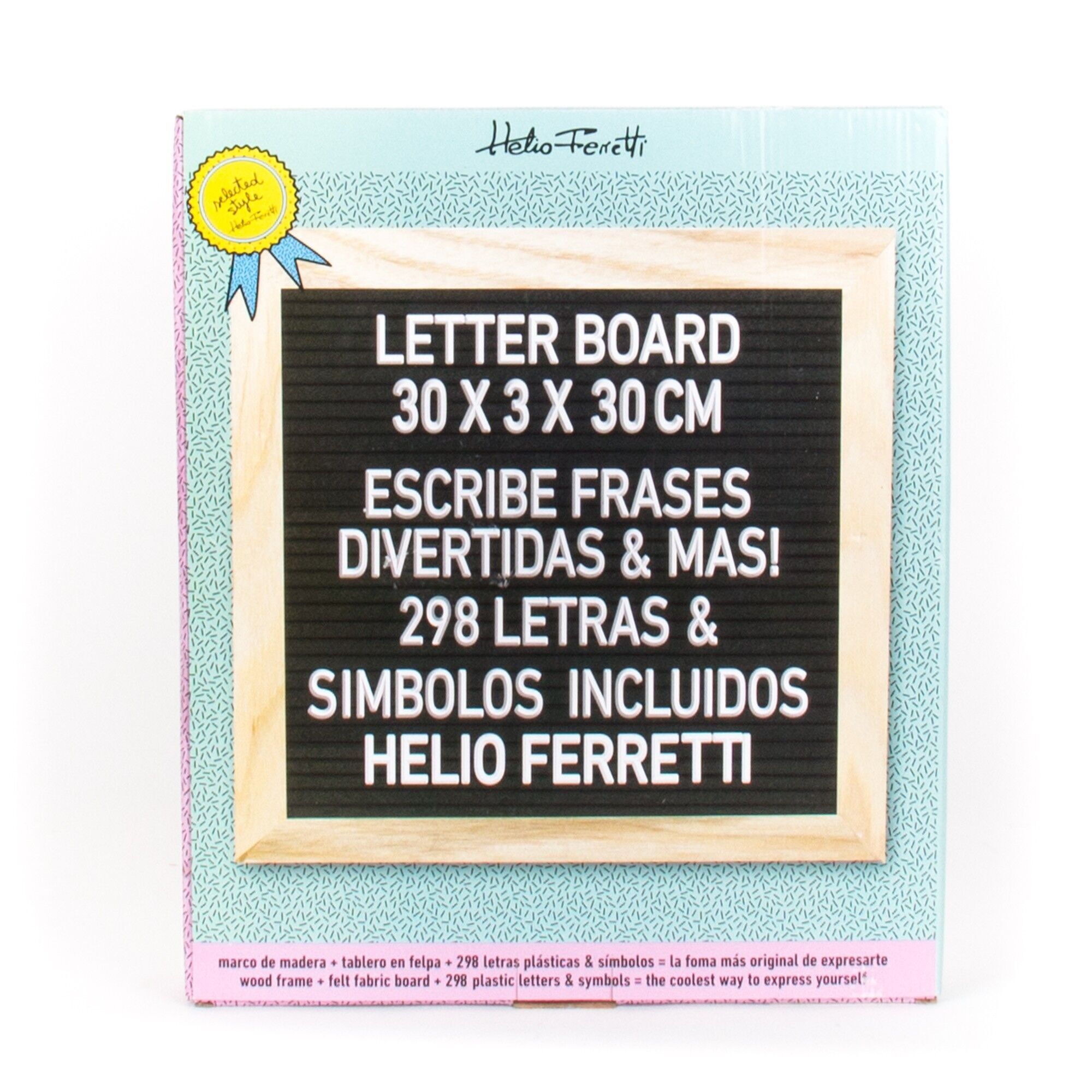 FELTRO BOARD NERO 30x30 LETTERE BIANCHE HF