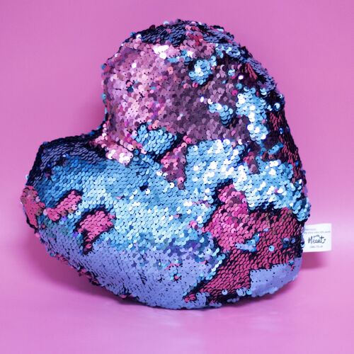 Sequin cushion heart hf