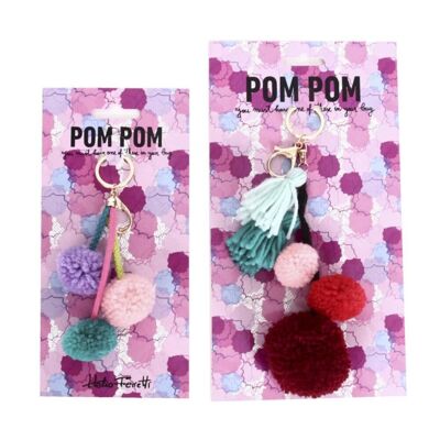 PORTE-CLÉS POM POM LAINE HF