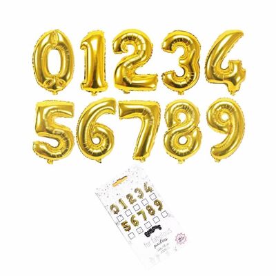 Balloons gold numbers hf