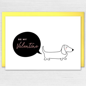 Soyez mon chien Valentine Carte de Saint Valentin 3