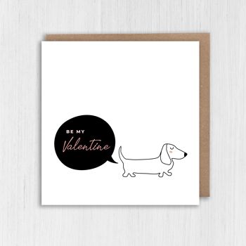 Soyez mon chien Valentine Carte de Saint Valentin 2