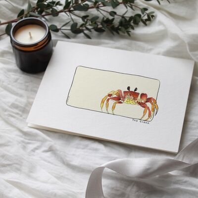 Postcard & Poster watercolor paper - Crab - Wall decoration - Illustration nature and animals - Art print painting