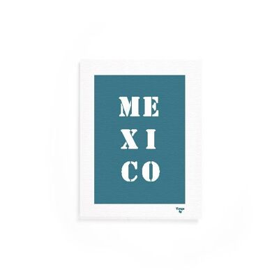 Blaues "Mexiko" -Plakat