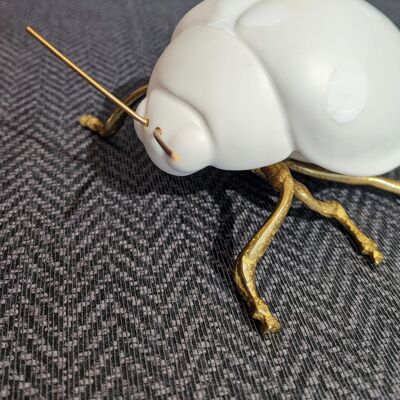 Decorative White Ladybug
