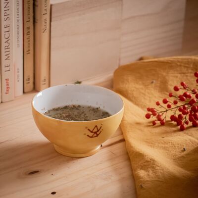 GORDES - Petits bols à thé jaune mat