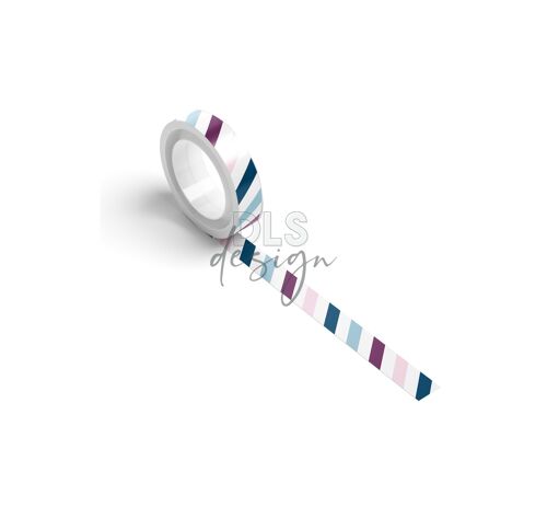 Washi Tape Diagonal Stripes Multi