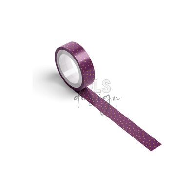 Washi Tape Gold Foil Plusses Purple