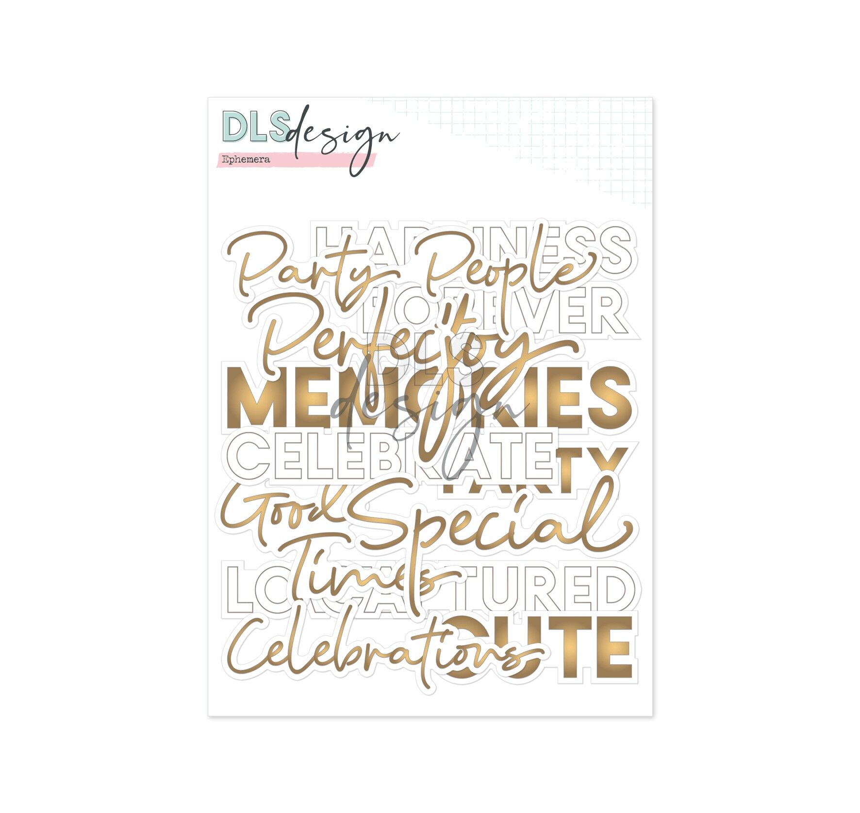 Parole con script effimeri Lamina d'oro