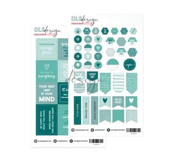 Shape Stickers Essential Basics Menthe & Paon
