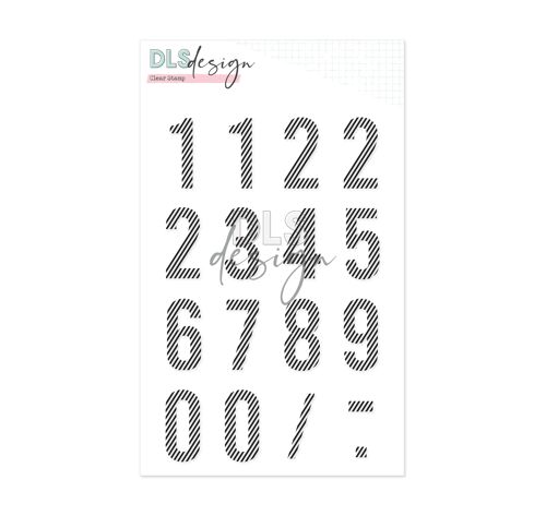 Clear Stamp Gilmo Big Numbers Striped
