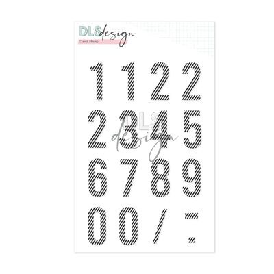 Clear Stamp Gilmo Big Numbers Striped