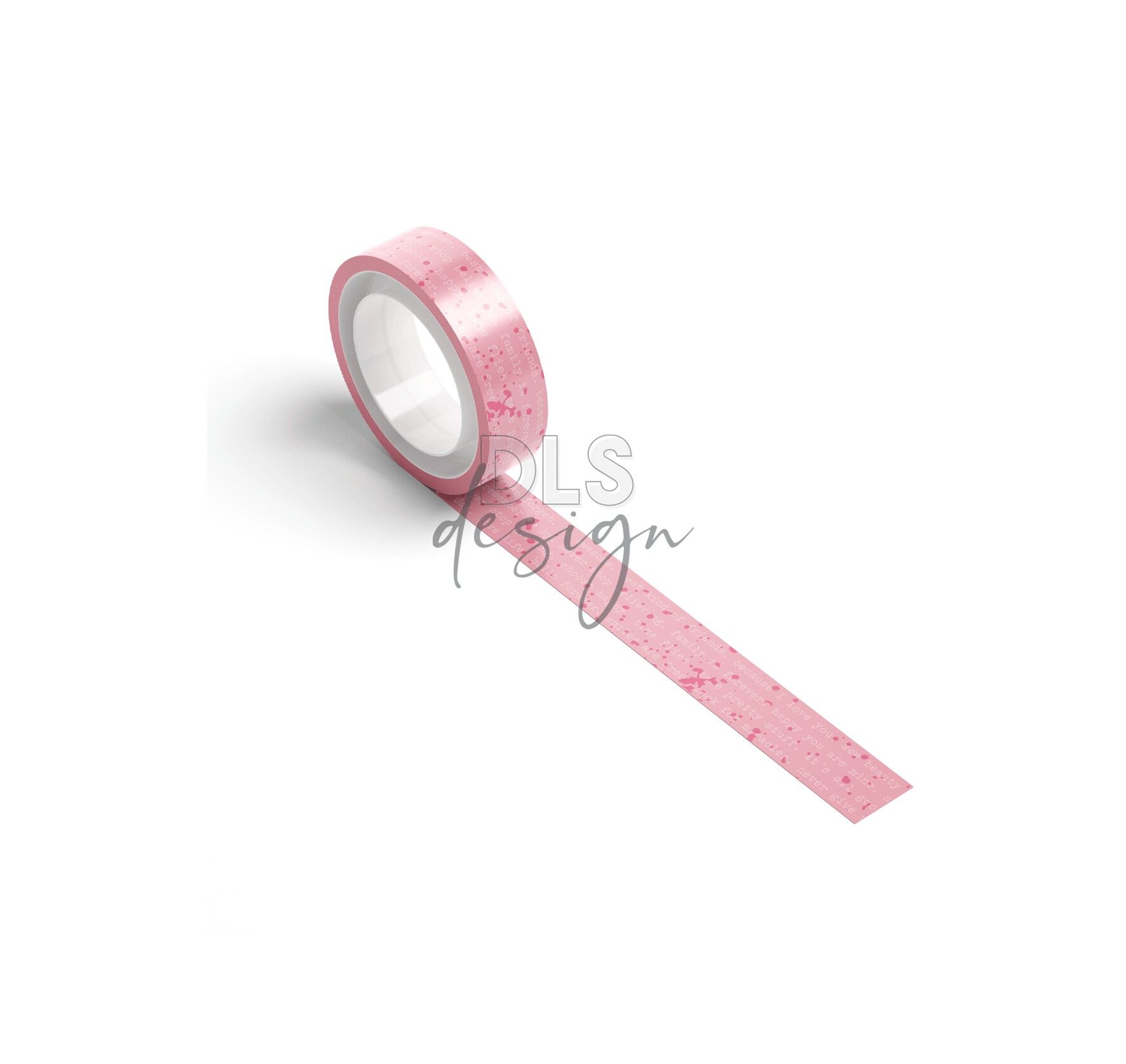 Washi Tape rosa Script e schizzi