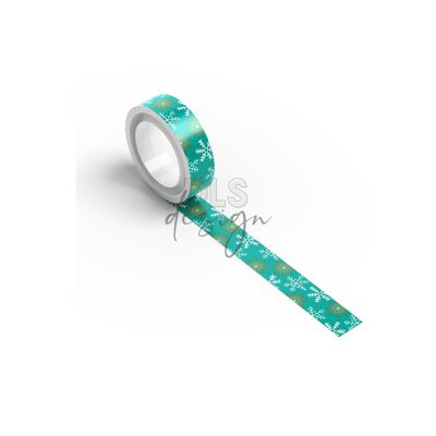 Washi Tape Feuille d'or Flocons de neige