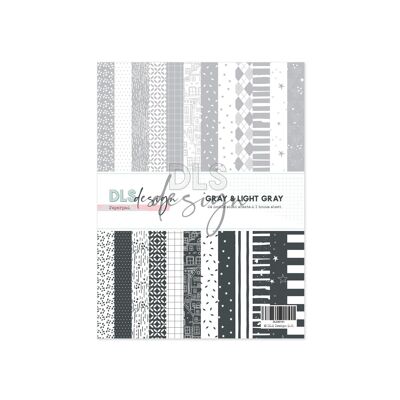 Bloc de papier 6x8" Essentials Gris & Gris clair