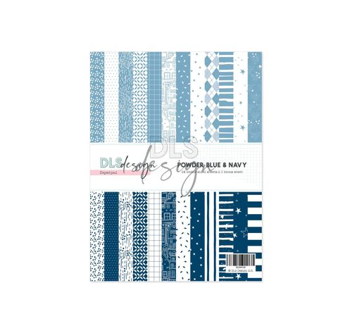 Paper Pad 6x8" Essentials Powder Blue & Navy