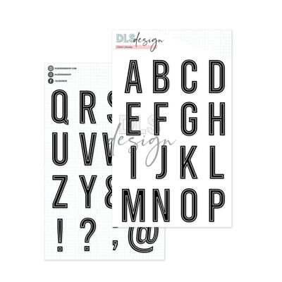 Clear Stamp Gilmo Big Alphabet Solid Line