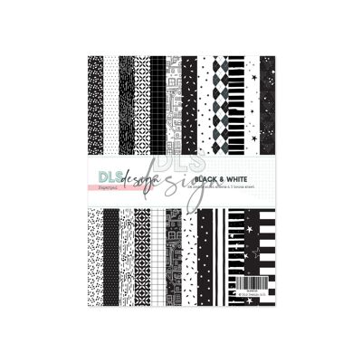 Bloc de papel 6x8" Essential Black & White