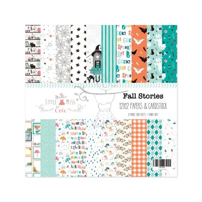 Paper set 12" Fall Stories en Halloween 2021