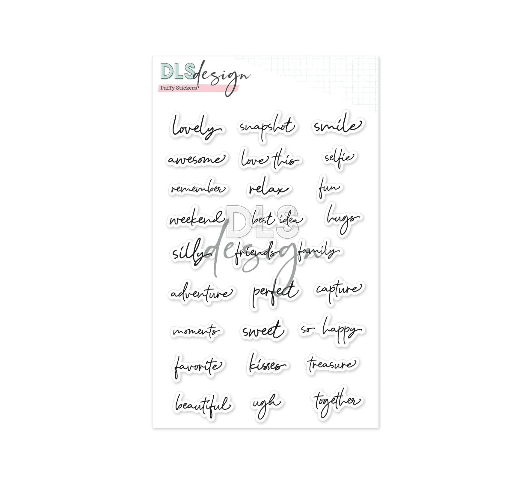 Adesivi gonfi con scritte scritte