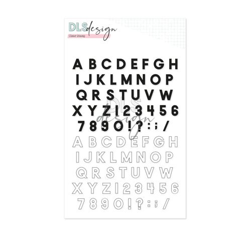 Clear Stamp Alphabet Jaxon Small Outline & Solid