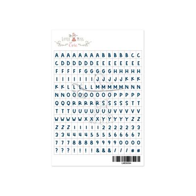 Alphabet Stickers Mason Navy