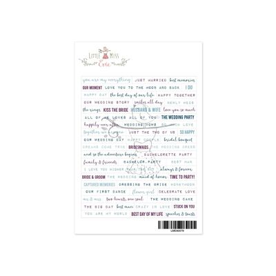 Word Stickers Love Story (inglese)