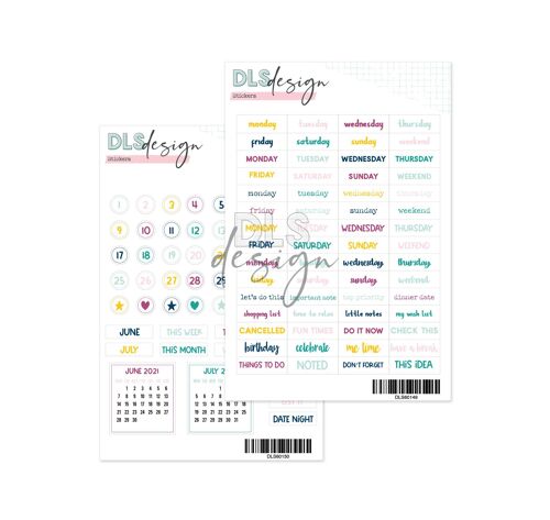 Week & Date Sticker Set Remember