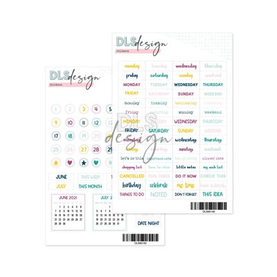 Week & Date Sticker Set Remember