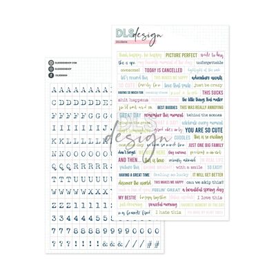 Alphabet & Words Sticker Set Peaceful