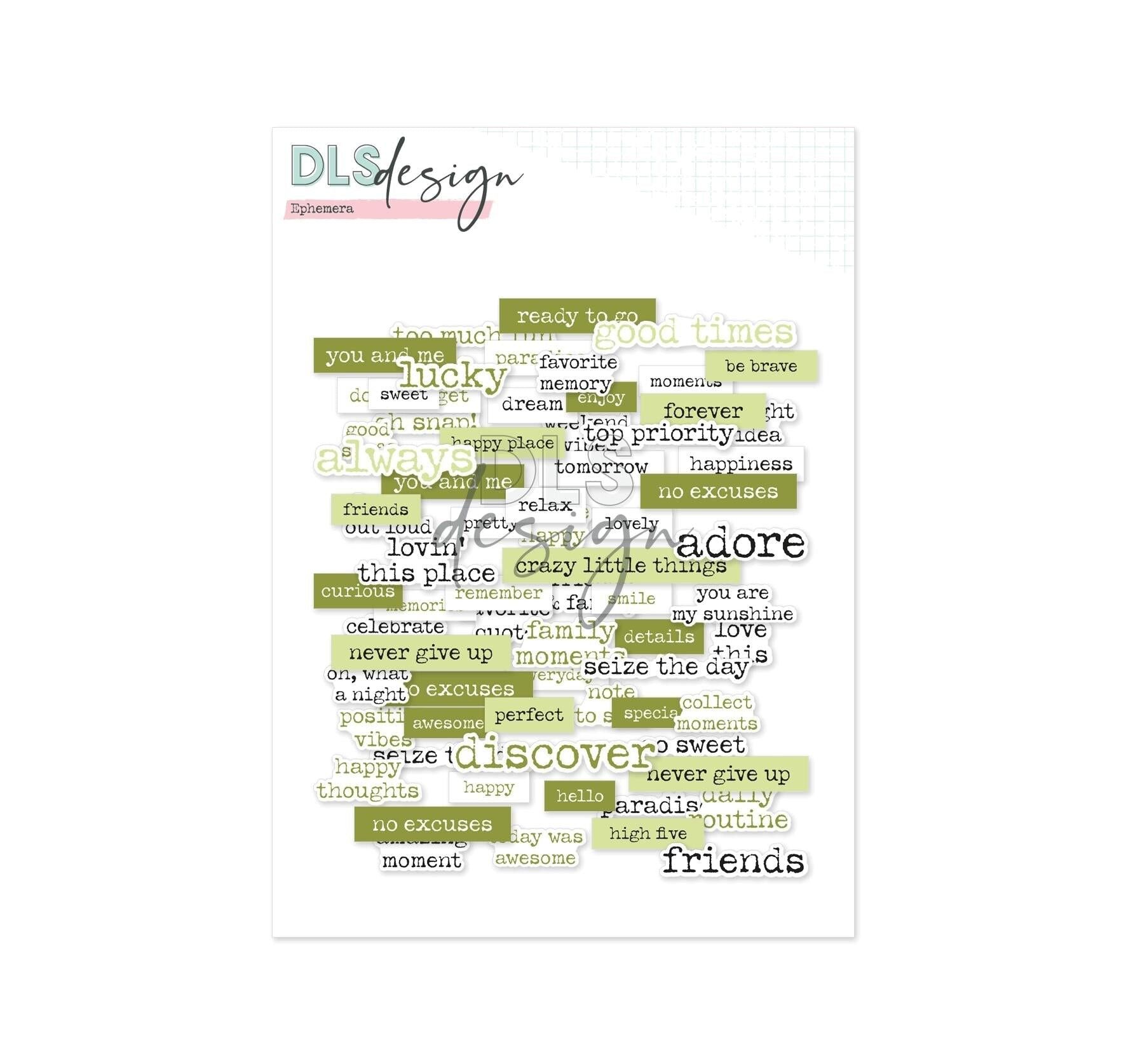 Mots de machine à écrire éphémères verts