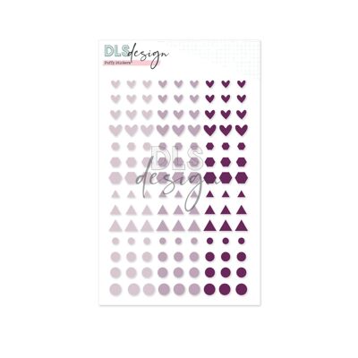 Puffy Stickers Essentials Shapes Lila