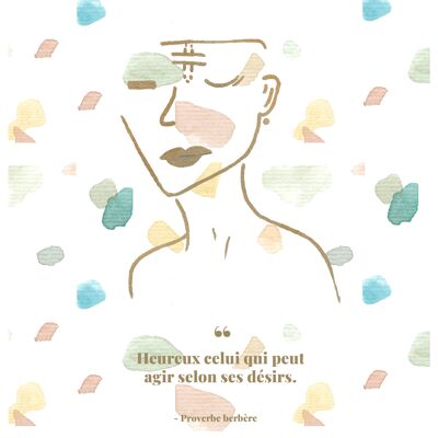 MASSA - A4 watercolor proverb poster