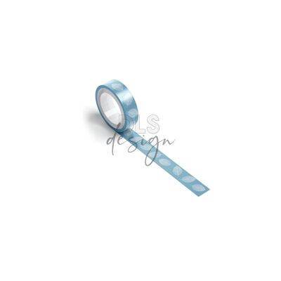 Washi Tape Blätter Puderblau