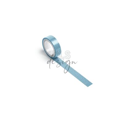 Washi Tape Pois Bleu Poudre