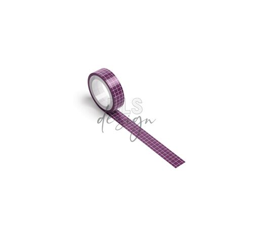 Washi Tape Wonky Grid Purple