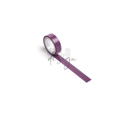 Washi Tape Wonky Grid Purple