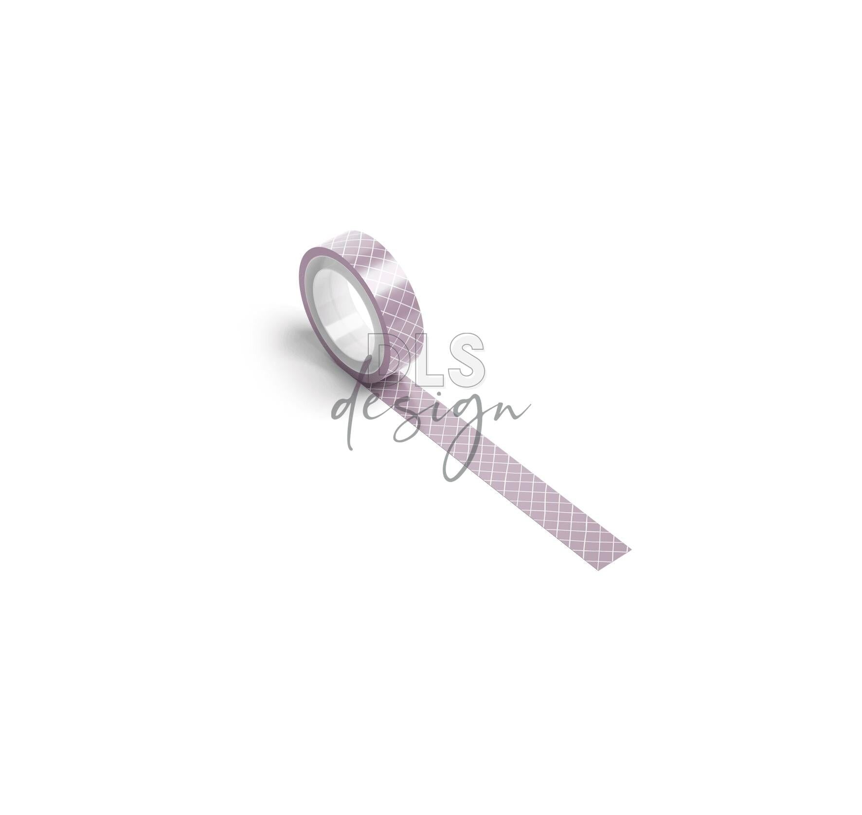 Washi Tape Wonky Grid Diamante Lavanda