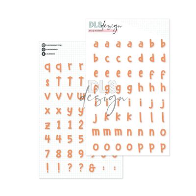 Puffy Stickers Alphabet Essentials Colton Papaya