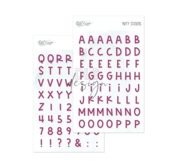 Puffy Stickers Alphabet Mason Prune