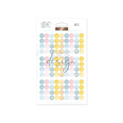 Stickers Watercolor Dates