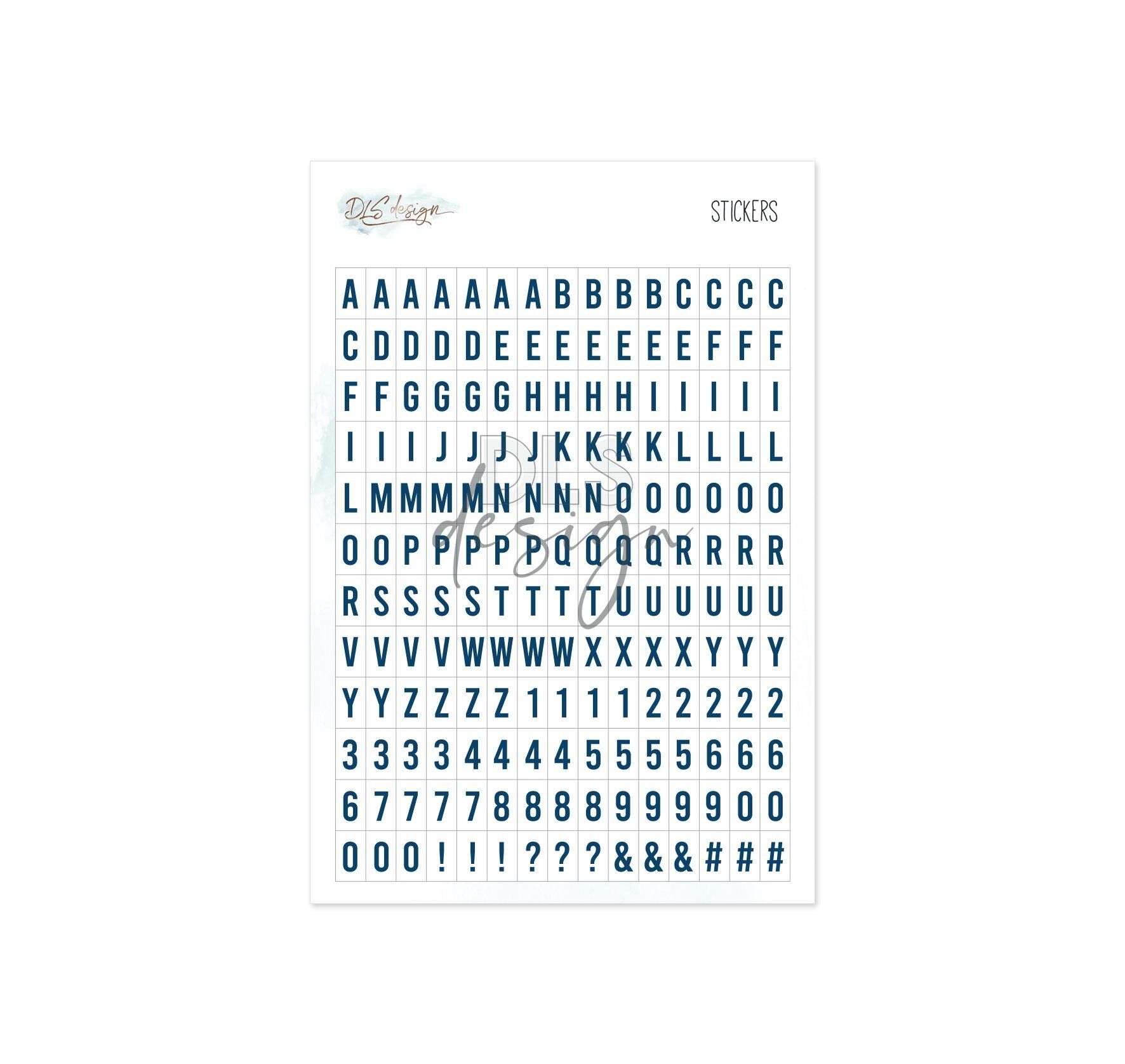 Alphabet-Aufkleber Vince Navy