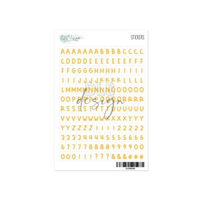 Alphabet Stickers Magical Yellow
