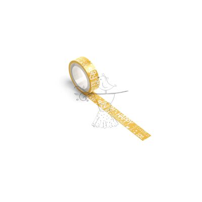 Washi Tape Magical Words Yellow