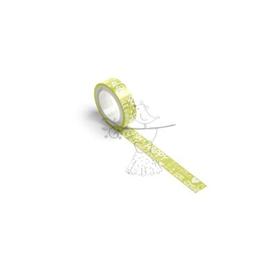 Washi Tape Magical Words Green