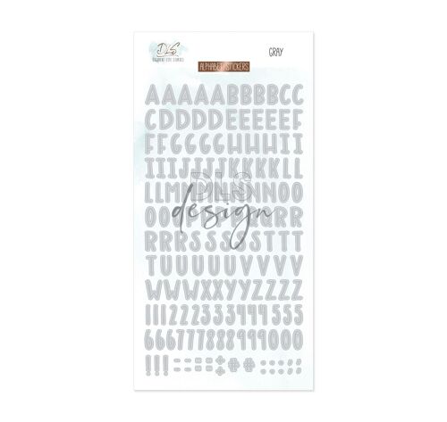 Alphabet Stickers Grey